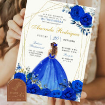 Azul real e Coroa Real Dourada Princesa Mexicana