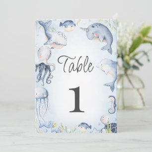 Convites Azul sob o número da tabela de Chás de fraldas dos