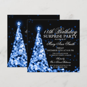 Convites Azul Surpresa 18º Aniversário das Luzes de Natal