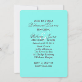 Convites azul turquesa aqua azul casamento