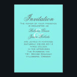 Convites azul turquesa aqua azul casamento da gema do robin<br><div class="desc">convites de casamento azul turquesa aqua azul.  Lembranças de casamento turquesa da moda para uma recepção de casamento azul-teal chique.  Salve a data do casamento azul aqua e as lembranças de casamento azul-teal.</div>