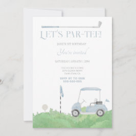 Convites Azul, vamos empatar Golf Aniversário