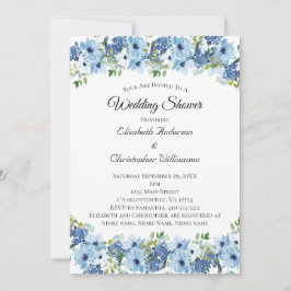 Convites Azul Verde Boho Floral Elegante Aquarela