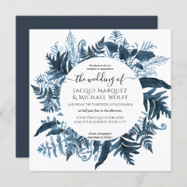 Convites Azul-Vintage Verde-Cria-d'água