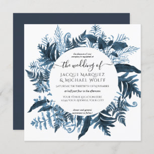 Convites Azul-Vintage Verde-Cria-d'água