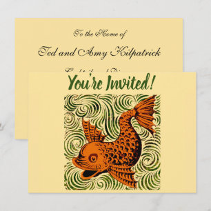 Convites Azulejo Antigo Peixe Arte Antiga de Morgan