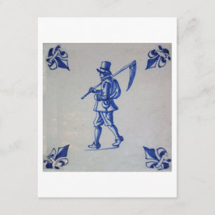 Convites Azulejo azul de Delft - modelo