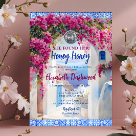 Convites Azulejo Azul Mamma Mia Invit de Chá de panela Disc