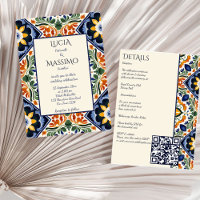 Azulejo azul Talavera vintage casamento mexicano