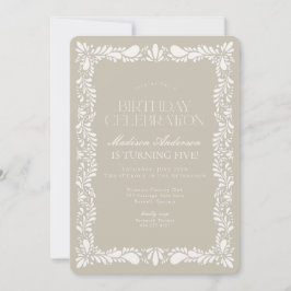 Convites Azulejo Beige Talavera Festa de aniversário Fiesta