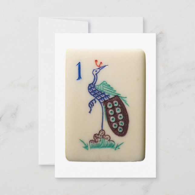 Convites azulejo de Mahjong Peacock (Frente)