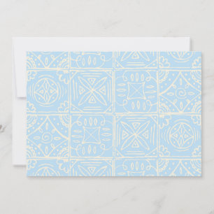 Convites Azulejo delicado no estilo Amalfi sem emenda