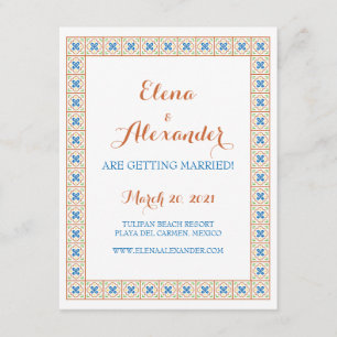 Convites Azulejo Espanhol Talavera Save the Date