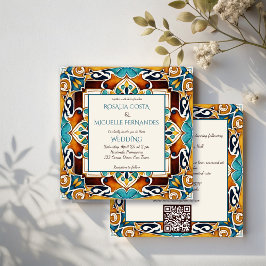 Convites Azulejo Talavera azulejo vintage casamento mexican
