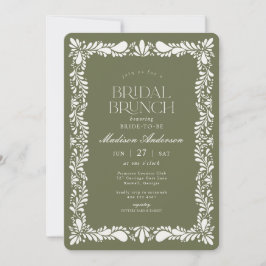 Convites Azulejo Verde Talavera Espanhol Fiesta Bridal Brun