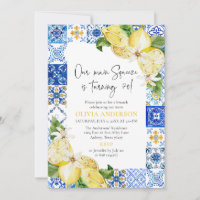 Azulejos Azuis Limões Festa de aniversário Italian