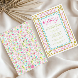 Convites Azulejos Bright Mahjong e Bamboo Party