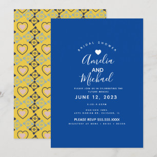 Convites Azulejos de Amor Bridal Mediterrâneo Moderno Amare