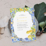 Convites Azulejos de limão | Casamento mediterrânico de Ver<br><div class="desc">Colinas no pôr do sol, oliveiras, limoeiros e vinho branco. Esta paleta traz gráficos lindos, padrões suaves e flores de todos os tipos à vida sem esforço através da decoração do dia do casamento e do roupa... fazer é fácil estabelecer uma atmosfera bonito, mas etérea. Usar essa combinação de cores...</div>