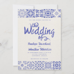 Convites Azulejos Gregos Casamento Azul Branco Roteiro Aqua