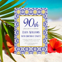 Azulejos Portugueses 90 Azul Aniversário Mediterrâ