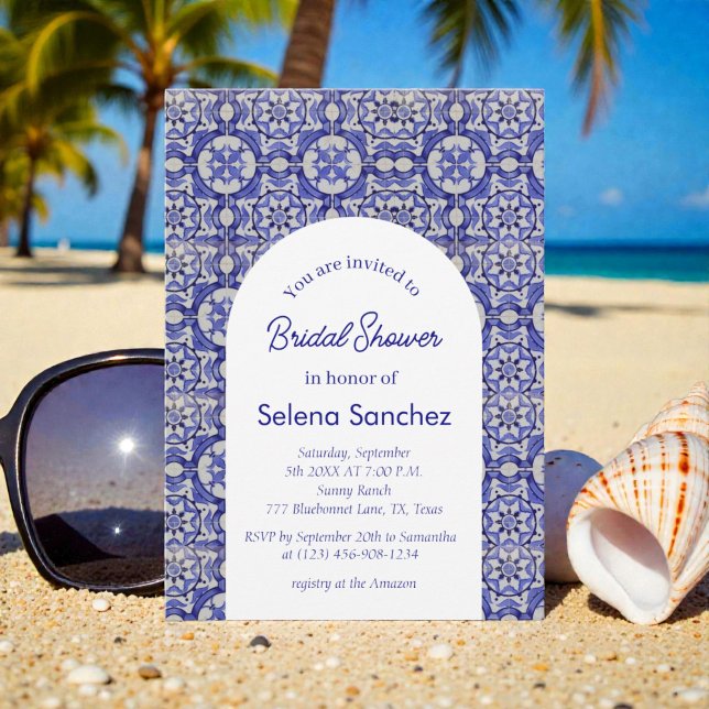 Convites Azulejos Portugueses Arranjam Chá de panela de Aqu (Criador carregado)