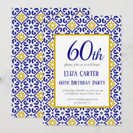 Convites Azulejos Portugueses Azul 60º Aniversário do Medit