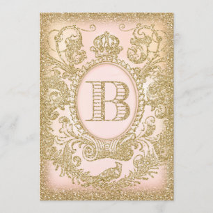 Convites "B" uma vez princesa por época