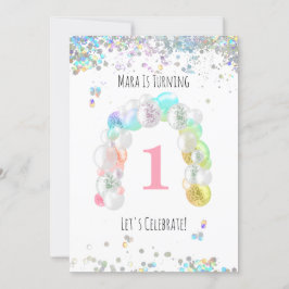 Convites *~* BABY 1rua Um Primeiro Aniversário da Garota do