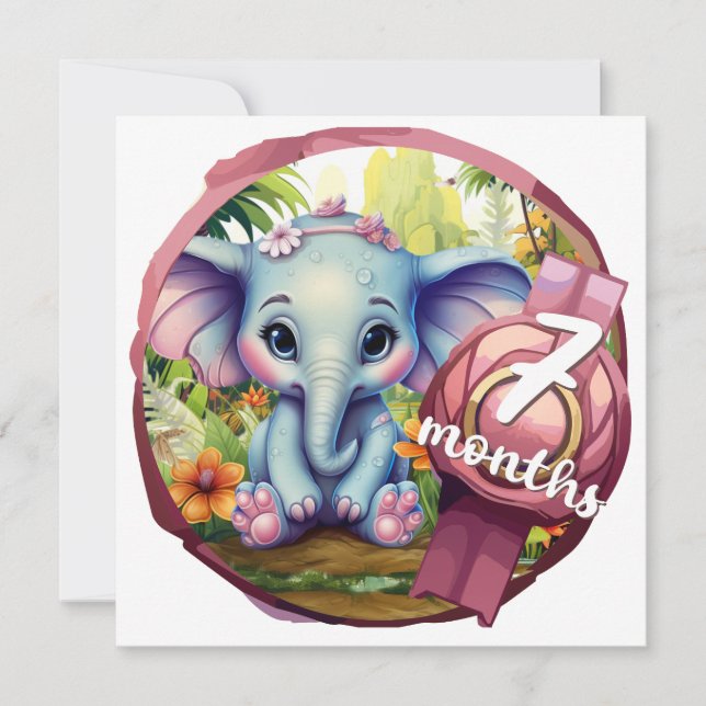 Convites Baby - 7 months (Frente)