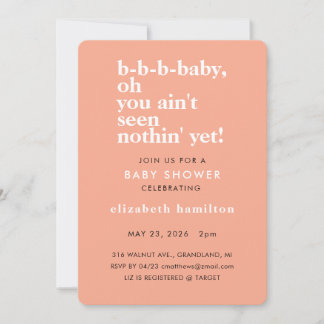 Convites Baby Baby Bold Text Baby Shower Invitation