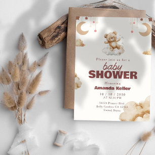 Convites Baby Bear Happy Chá de fraldas