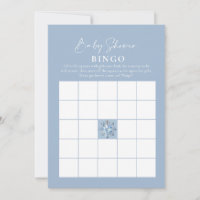 Baby Bingo Dusty Jogos de Chá de fraldas Azul de i
