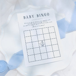 Convites Baby Bingo | Jogo de Chá Náutico para Bebês de Bal