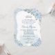 Convites Baby Blue Floral Princess Glass Calçado Quinceañer (Frente/Verso In Situ)