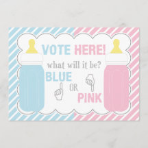 Baby Bottle Gênero Revelar Sinal de Mesa de Votaçã