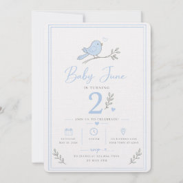 Convites Baby Boy 2nd Birthday Invite