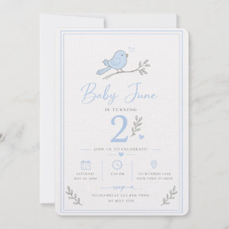 Convites Baby Boy 2nd Birthday Invite