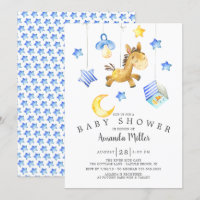 Baby Boy Mobile Horse Chá de fraldas