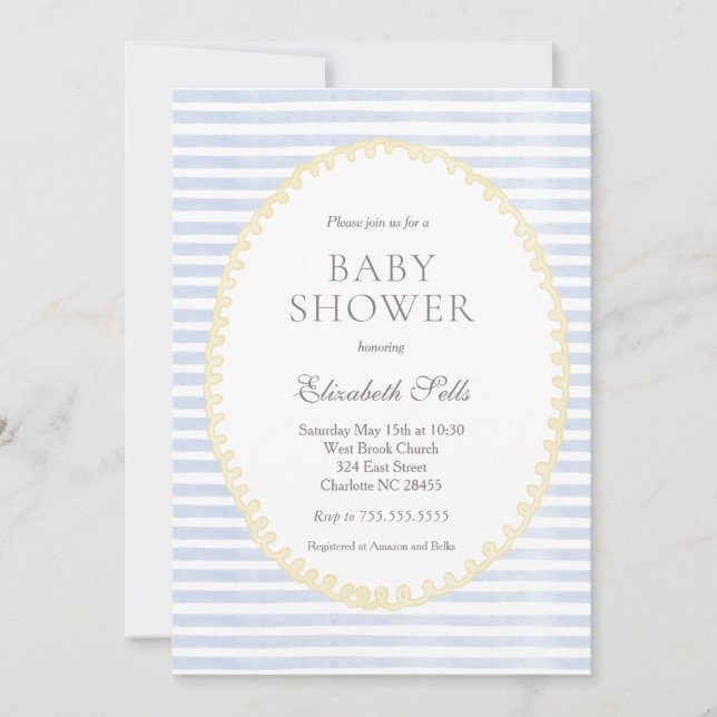 Convites Baby Boy Shower Invitation (Frente)