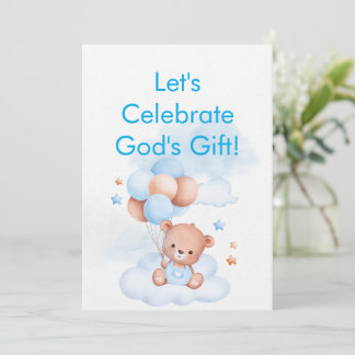 Convites Baby Boy Shower Invite With Christian Bible Verse