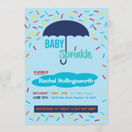 Convites Baby Boy Sprinkle Umbrella