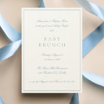 Convites Baby Brunch Elegant Formal Calliographic Blue<br><div class="desc">Celebre a chegada do seu pequeno estilo com nosso Bebê Brunch Elegante Convite Azul para Caligrafia Formal! Apresentando um roteiro sofisticado de caligrafia em azul-claro, este convite define o tom de uma reunião chic e sentida. Projetado para pais que hospedam um brunch especial para apresentar seu novo bebê, é perfeito...</div>