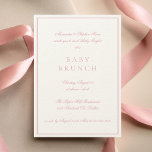 Convites Baby Brunch Elegant Formal Calliographic Pink<br><div class="desc">Celebre a chegada do seu pequeno estilo com o nosso convite para caligrafia formal Elegante de Baby Brunch, rosa! Apresentando um roteiro sofisticado de caligrafia em fundo rosa suave, este convite define o tom de um encontro chico e sincero. Projetado para pais que hospedam um brunch especial para apresentar seu...</div>