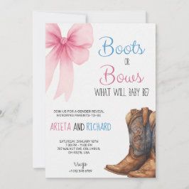 Convites Baby gender reveal Invitation card 