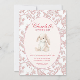 Convites Baby Girl First Birthday Party Invitation