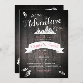 Convites Baby girl Rustic adventure babyshower