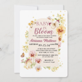 Convites Baby In Bloom Baby Shower Invitation