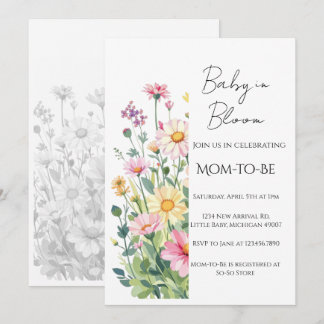 Convites Baby in Bloom - Baby Shower Invitation