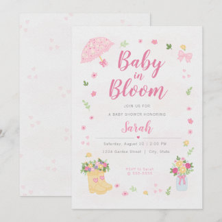 Convites Baby in Bloom Baby Shower Invitation | Spring 